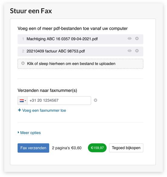 Online faxen ontvangen en versturen